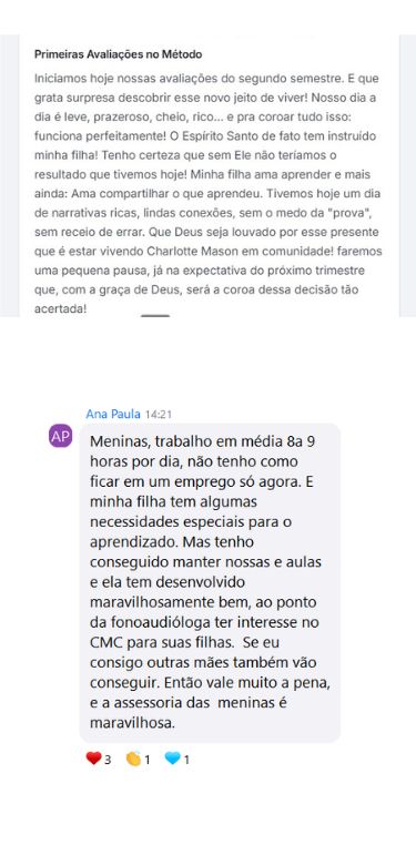Depoimento de uma família do CMC, número 45